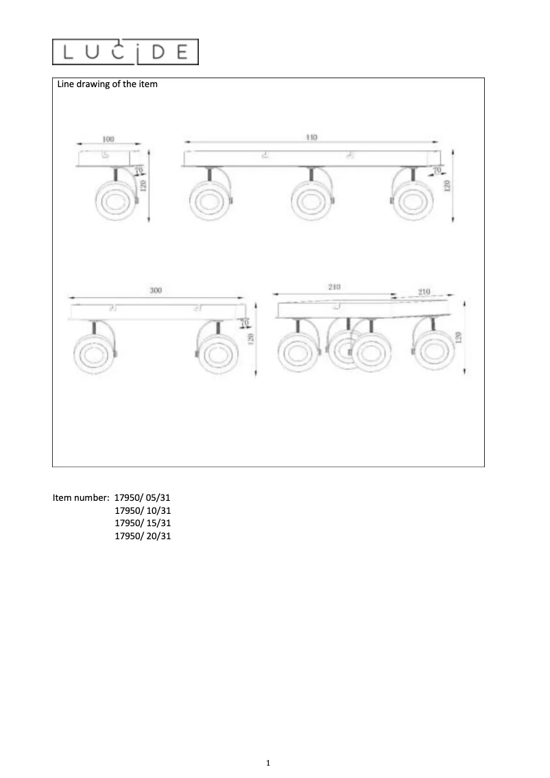 Página nº 1 - Manual de usuario Lucide Teres-LED