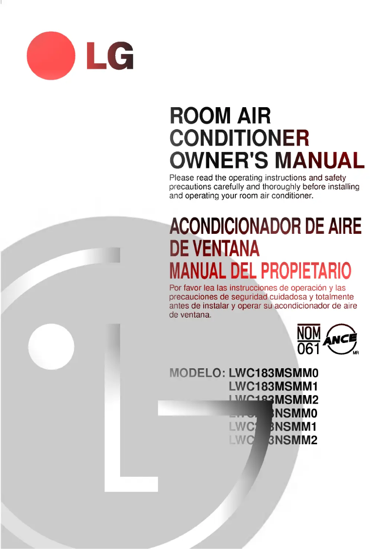 Página 1 del manual Manual de usuario LG LWC243NSMM0