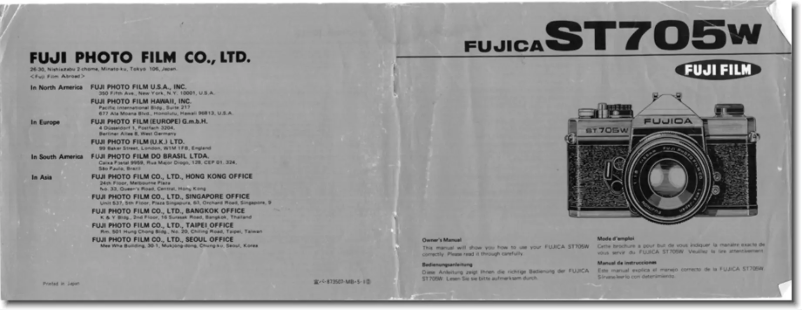 Página 1 del manual Manual de usuario Fuji ST705w