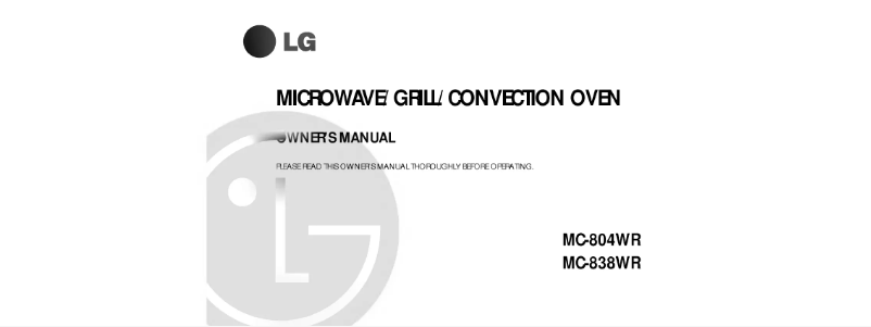 Página 1 del manual Manual de usuario LG MC-804WR