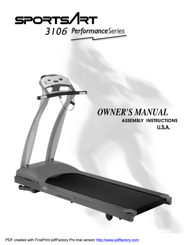 Página nº 1 - Manual de usuario SportsArt 3106