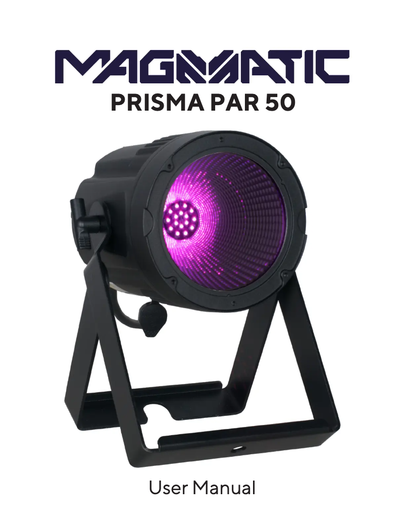 Imagen de la primera página del manual del dispositivo Prisma Par 50