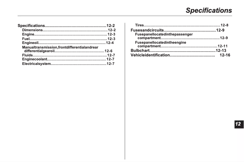 Imagen de la primera página del manual del dispositivo XV Crosstrek (2013)