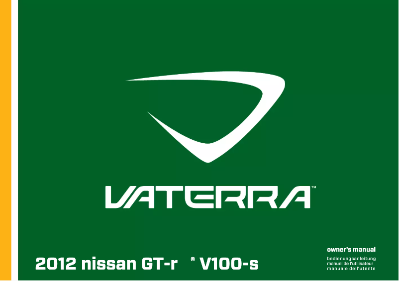 Imagen de la primera página del manual del dispositivo Nissan GT-R