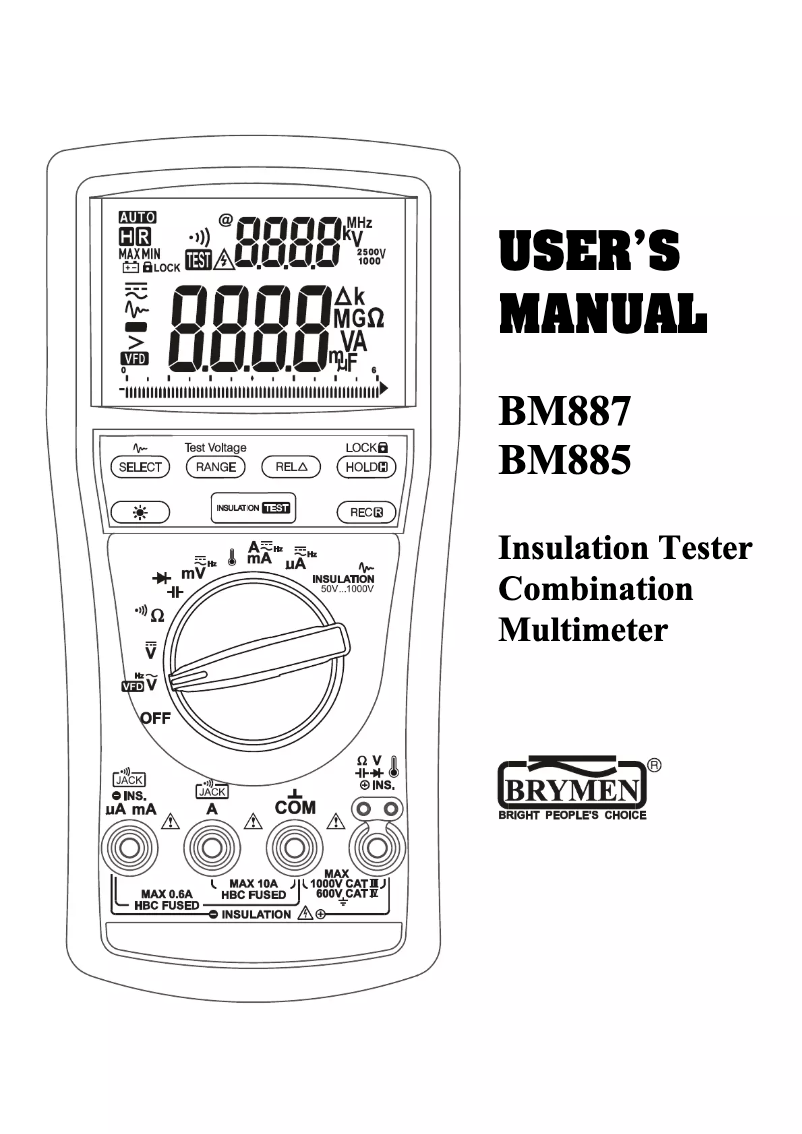 Página 1 del manual Manual de usuario Brymen BM887