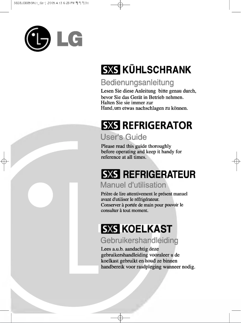 Página nº 1 - Manual de usuario LG GR-G217BTBA