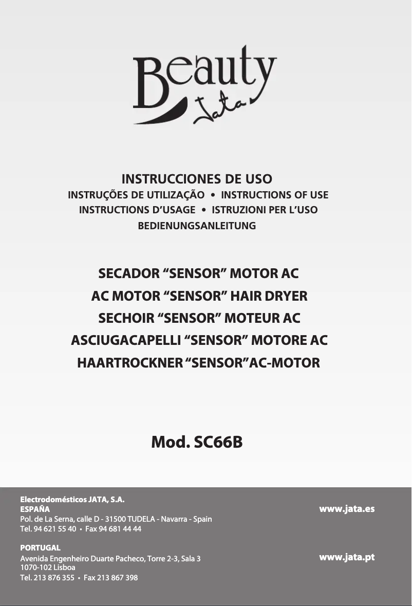 Página 1 del manual Manual de usuario Jata SC66B