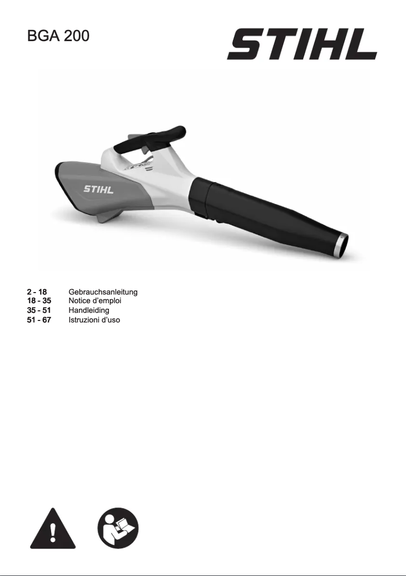 Página 1 del manual Manual de usuario Stihl BGA 200