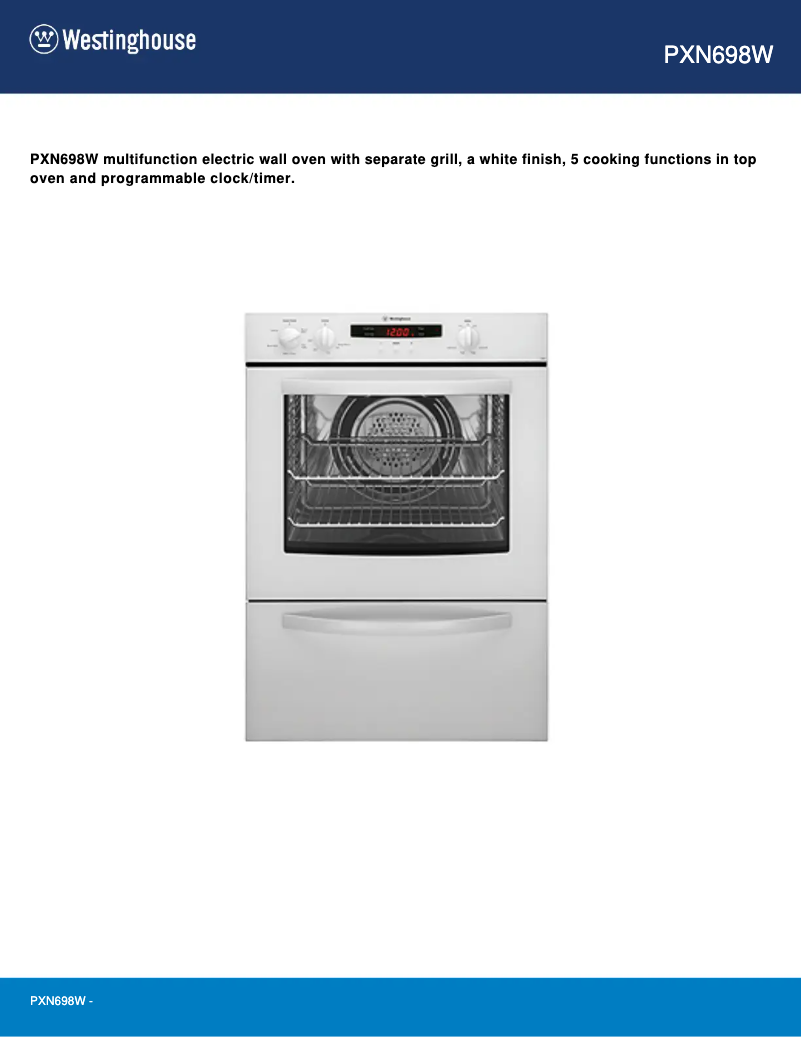 Imagen de la primera página del manual del dispositivo PXN698W