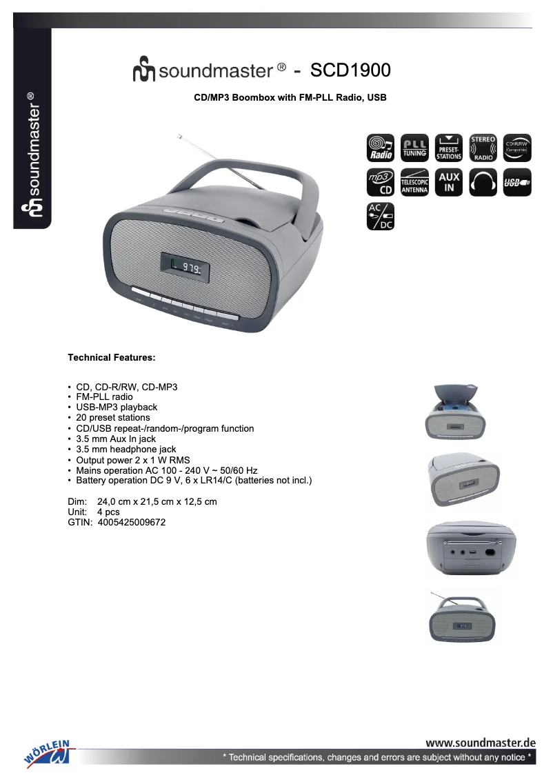 Imagen de la primera página del manual del dispositivo SCD1900