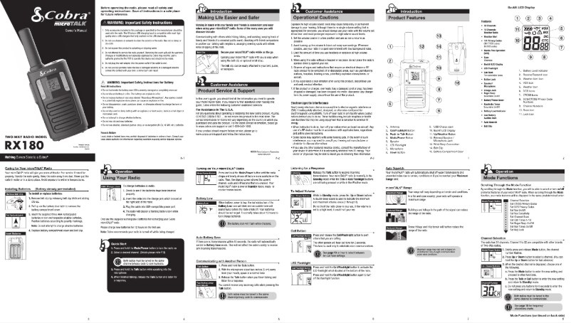 Imagen de la primera página del manual del dispositivo RX180