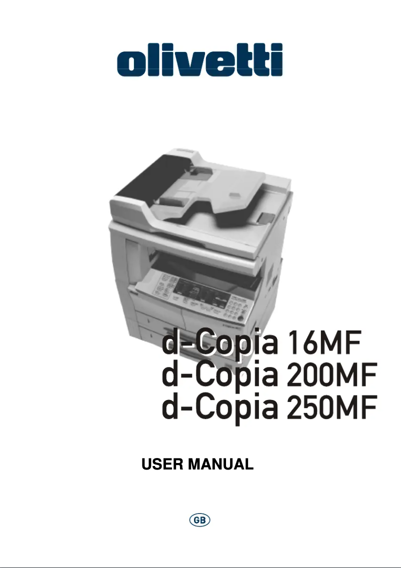 Página 1 del manual Manual de usuario Olivetti d-Copia 16MF