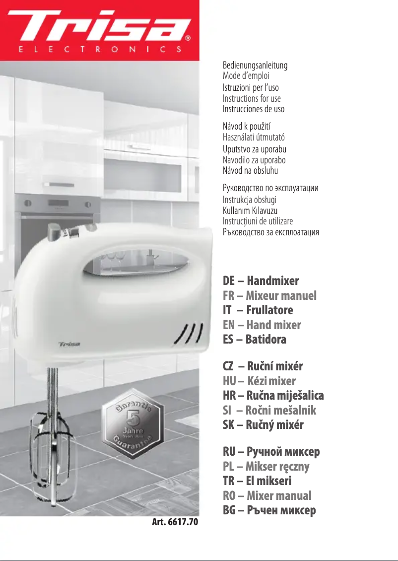 Imagen de la primera página del manual del dispositivo Mixstar 6617.70
