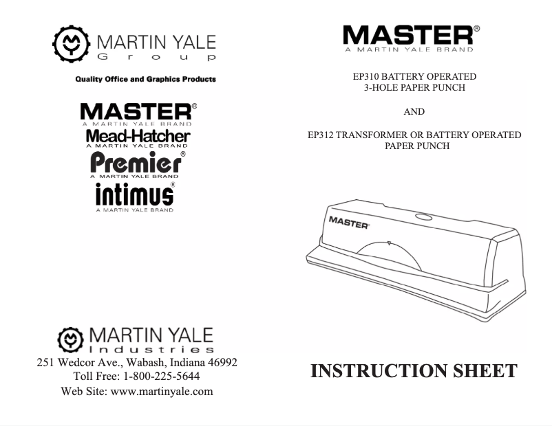 Imagen de la primera página del manual del dispositivo EP312