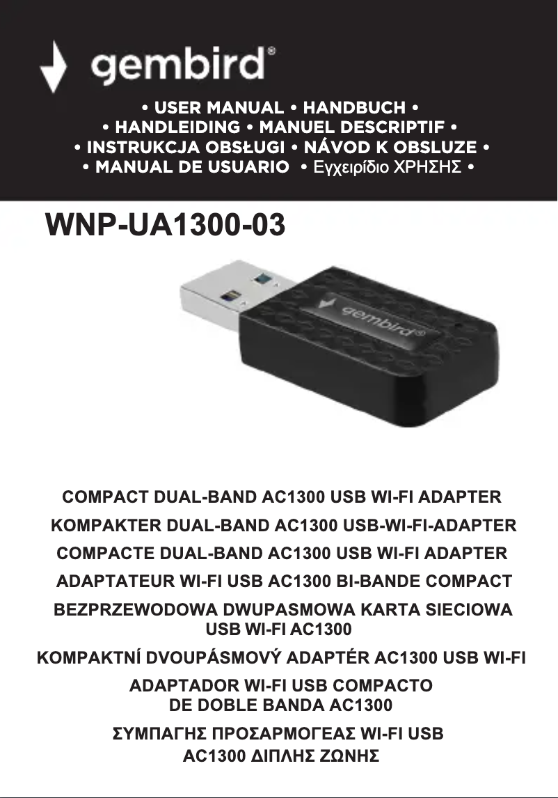 Página 1 del manual Manual de usuario Gembird WNP-UA1300-03