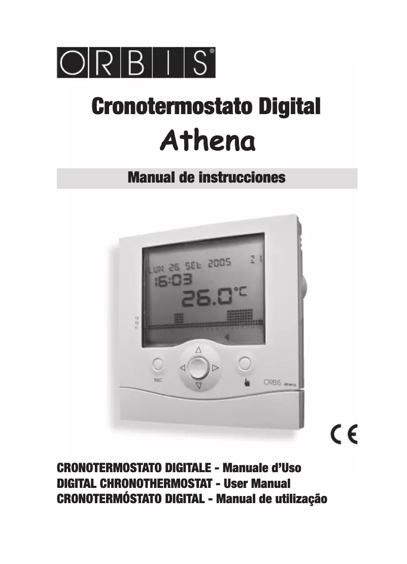 Imagen de la primera página del manual del dispositivo Athena