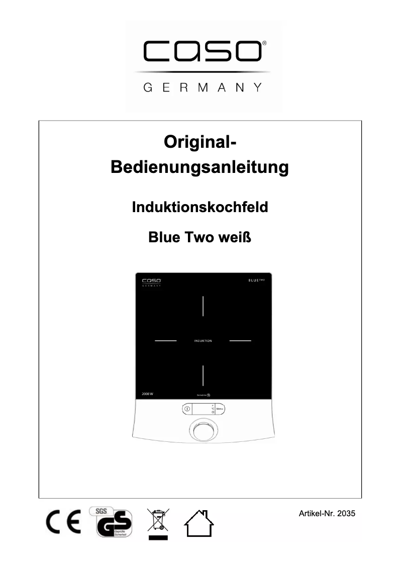 Página 1 del manual Manual de usuario Caso Blue Two