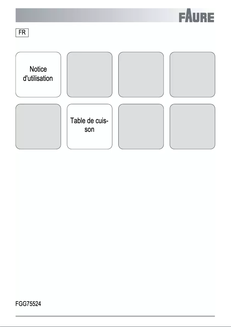 Página 1 del manual Manual de usuario Faure FGG75524XA