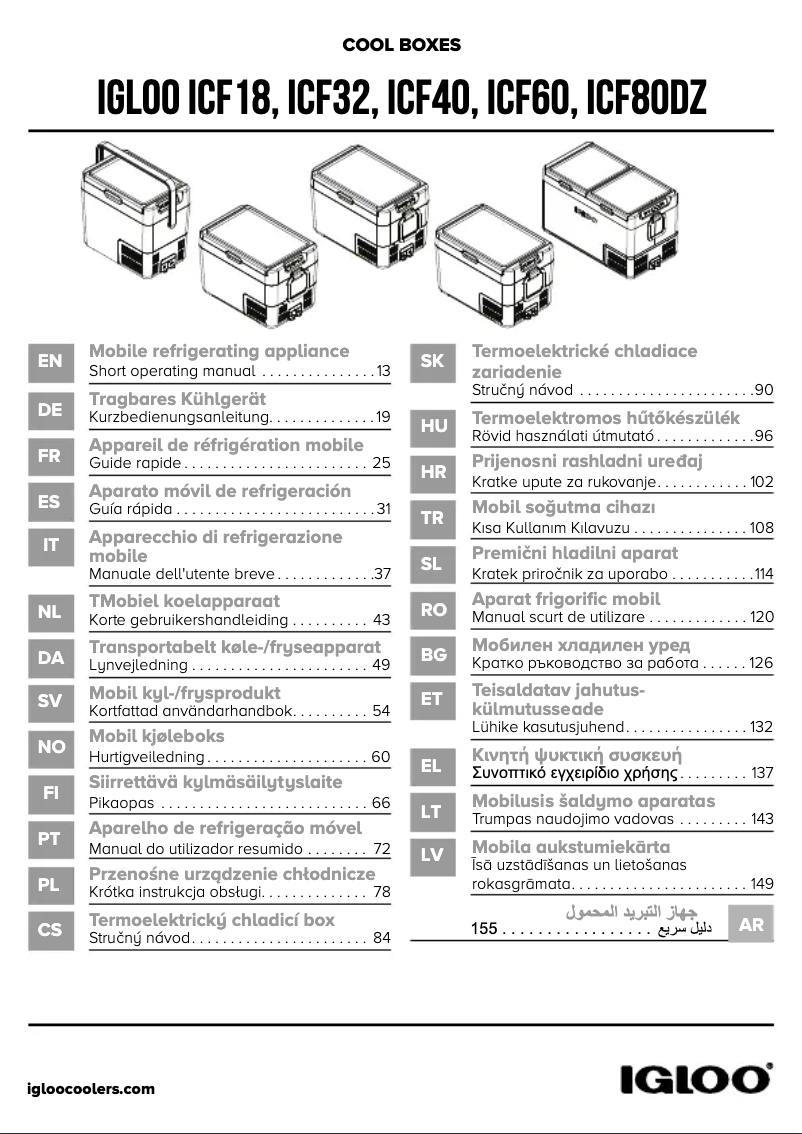 Imagen de la primera página del manual del dispositivo ICF32