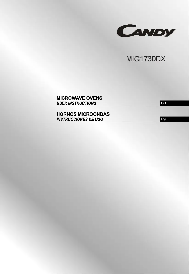 Página 1 del manual Manual de usuario Candy MIG1730DX