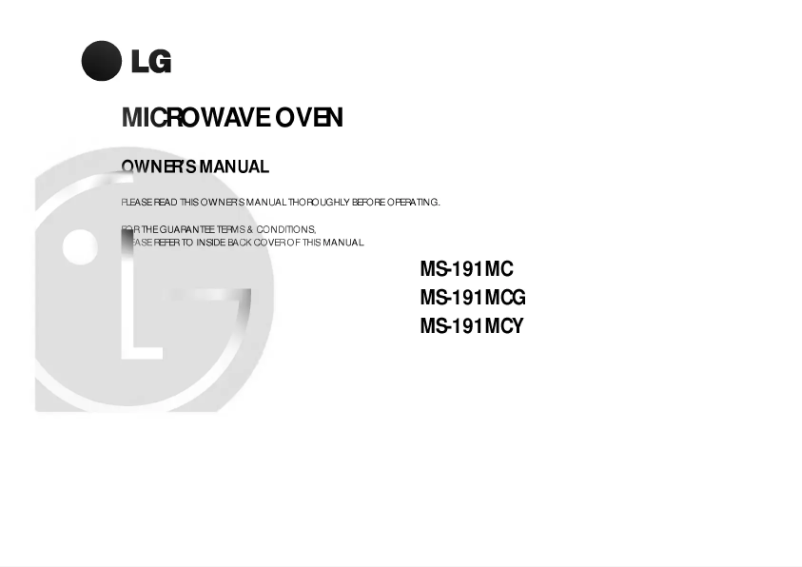 Página 1 del manual Manual de usuario LG MS-191MC