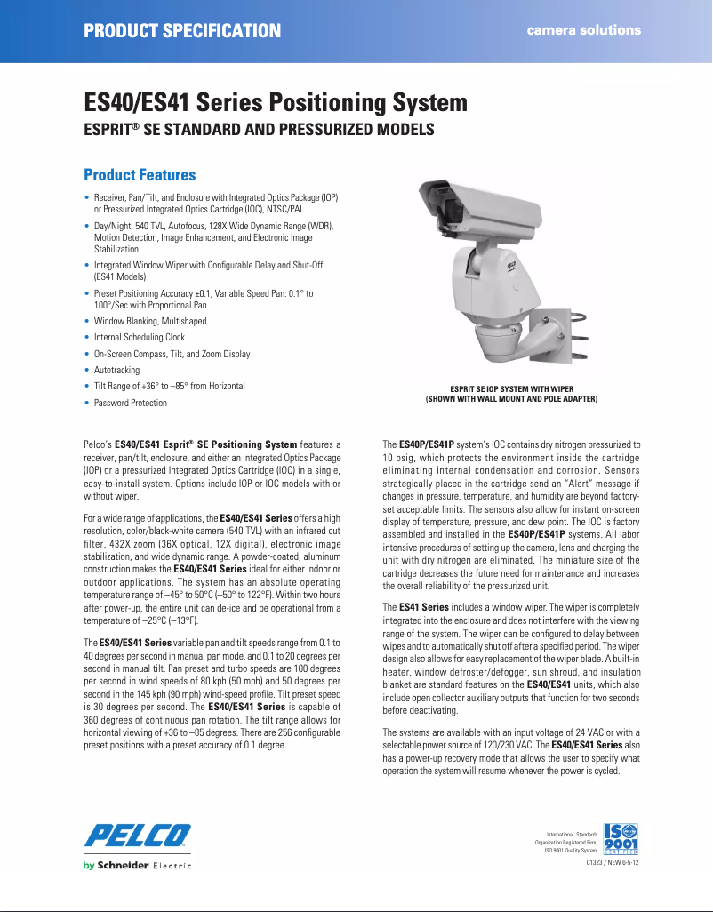 Página 1 del manual Manual de usuario Pelco Esprit ES41