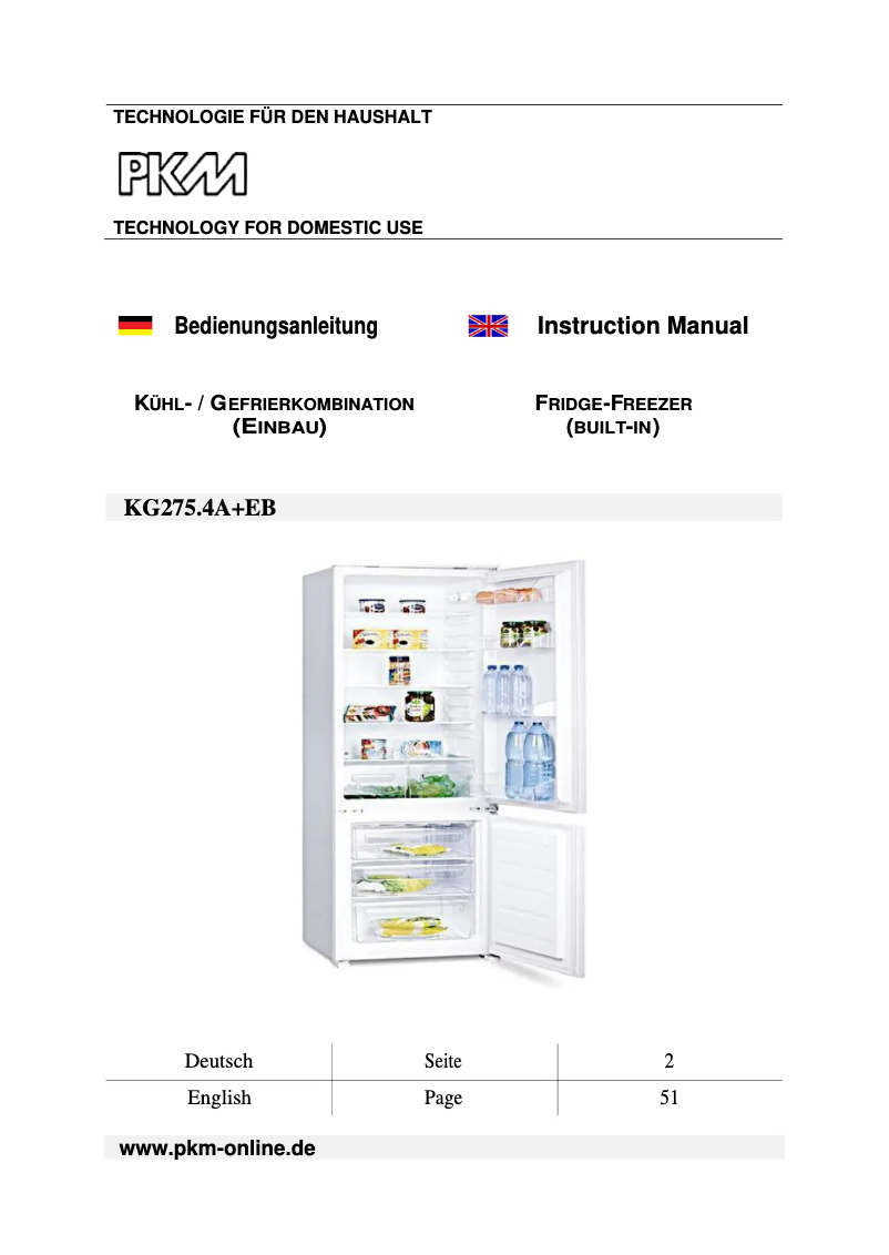 Imagen de la primera página del manual del dispositivo KG275.4A+EB