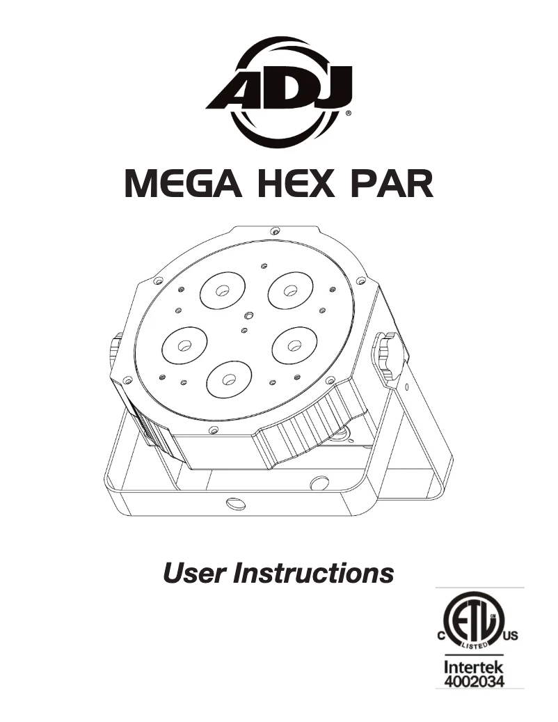 Imagen de la primera página del manual del dispositivo Mega Flat Hex Pak