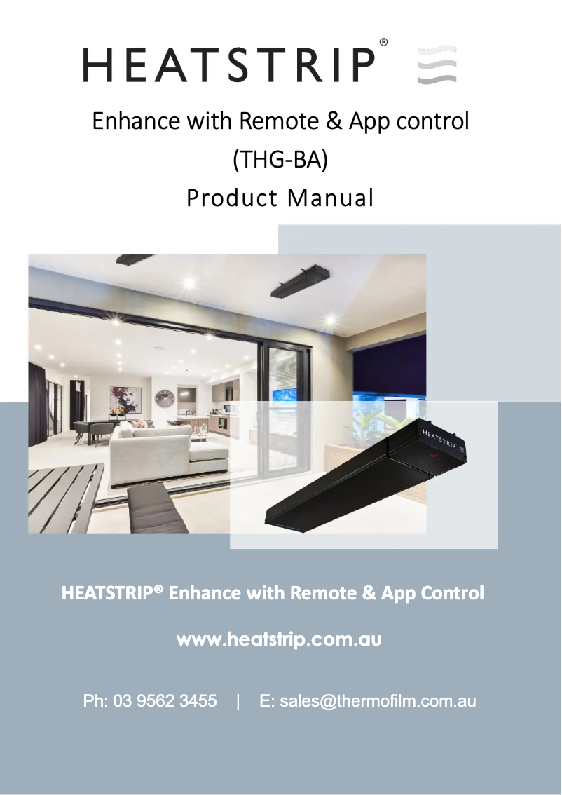 Página 1 del manual Manual de usuario Heatstrip Enhance THG2400BA