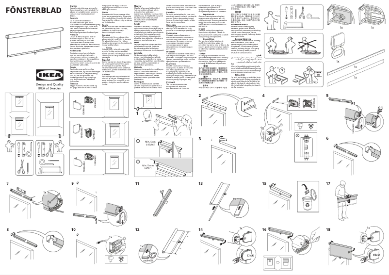 Página 1 del manual Manual de usuario Ikea FÖNSTERBLAD 205.384.72