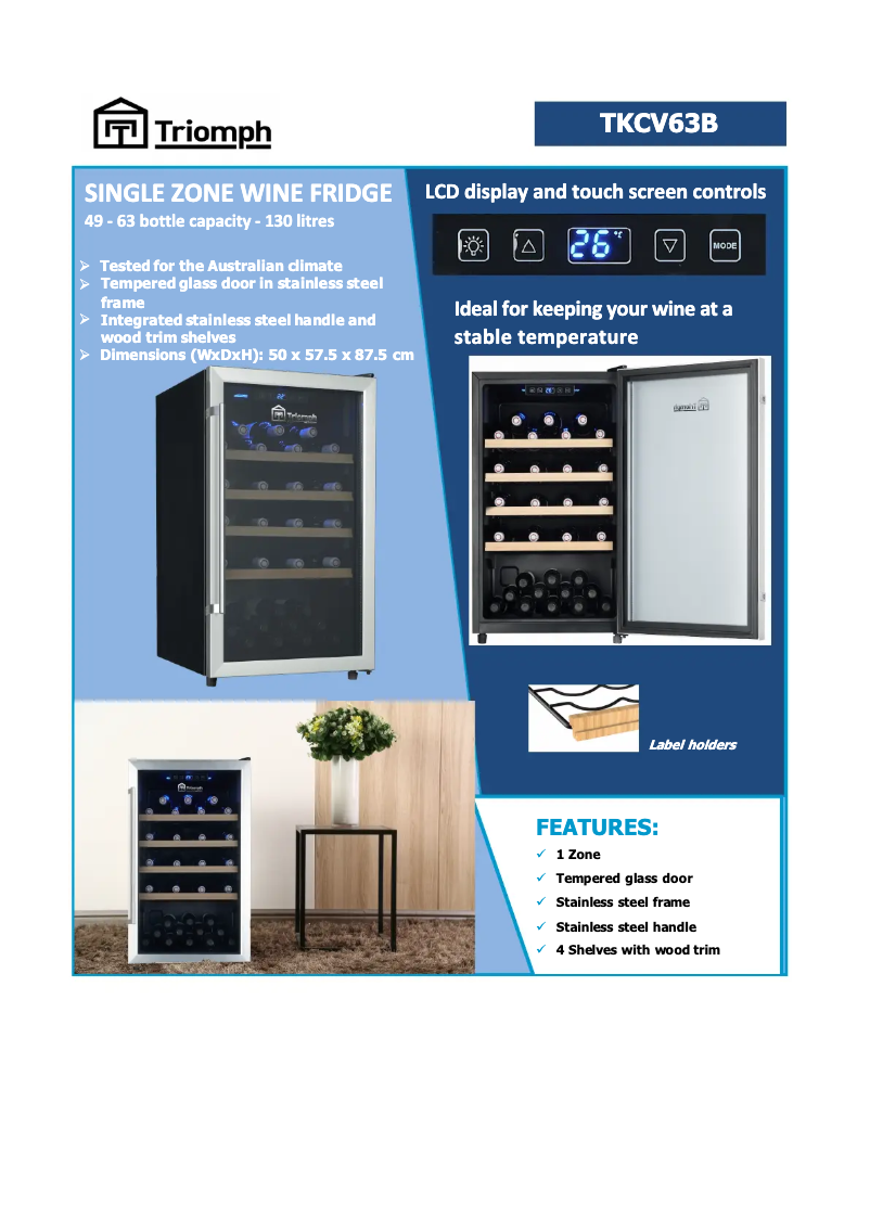 Imagen de la primera página del manual del dispositivo TKCV63N