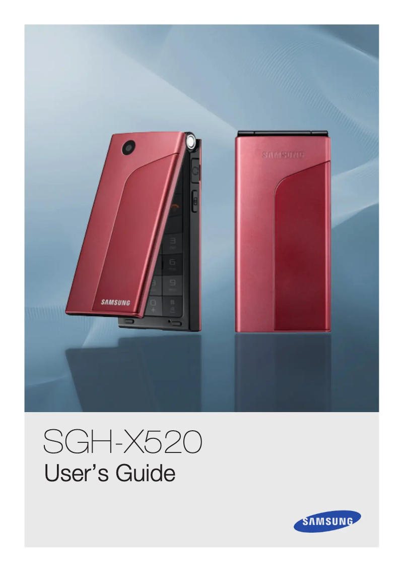 Imagen de la primera página del manual del dispositivo SGH-X520