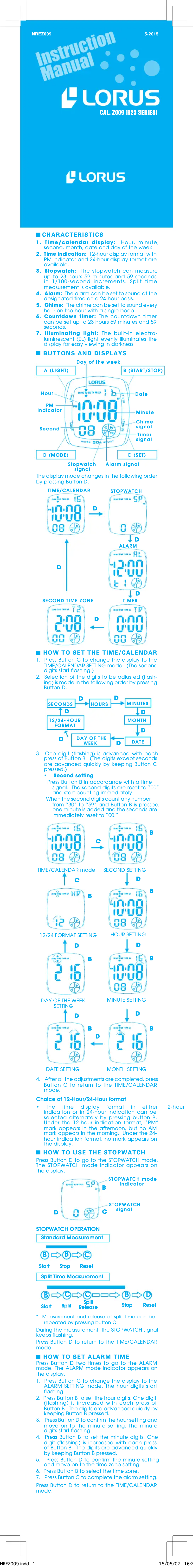 Imagen de la primera página del manual del dispositivo R2327CX9