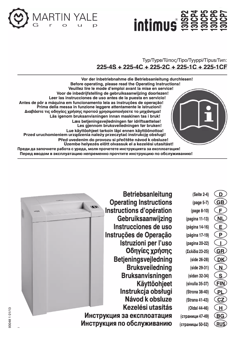 Imagen de la primera página del manual del dispositivo Pro 130 SP2