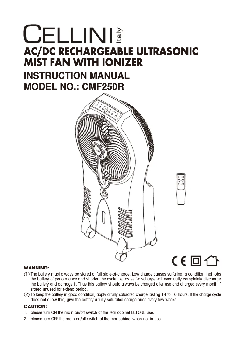 Imagen de la primera página del manual del dispositivo CMF250R