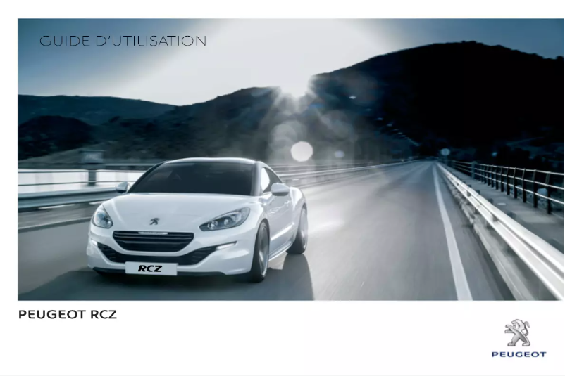 Imagen de la primera página del manual del dispositivo RCZ (2013)