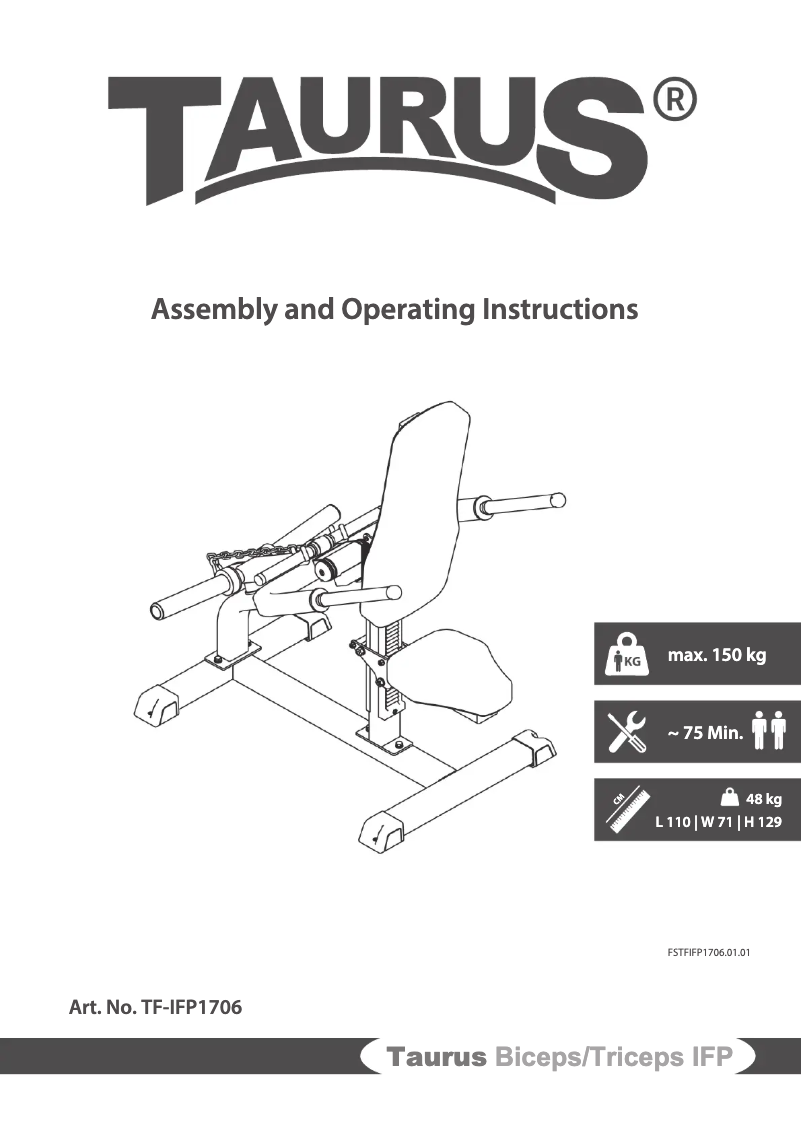 Página nº 1 - Manual de usuario Taurus Biceps/Triceps IFP