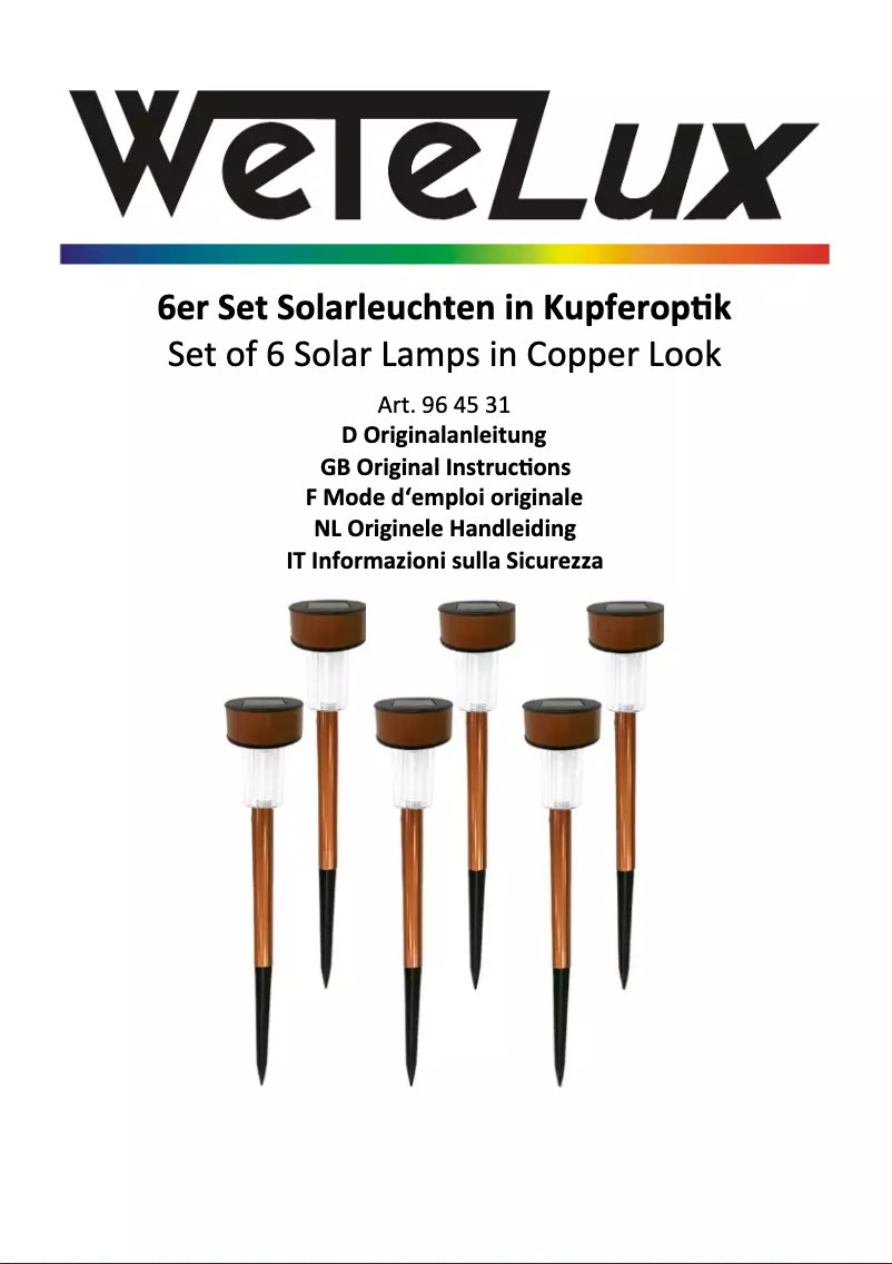 Imagen de la primera página del manual del dispositivo 964531