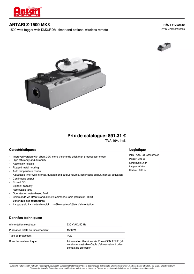 Imagen de la primera página del manual del dispositivo Z-1500 MK2