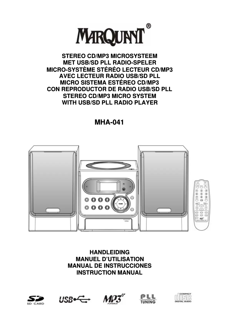 Página 1 del manual Manual de usuario Marquant MHA-041
