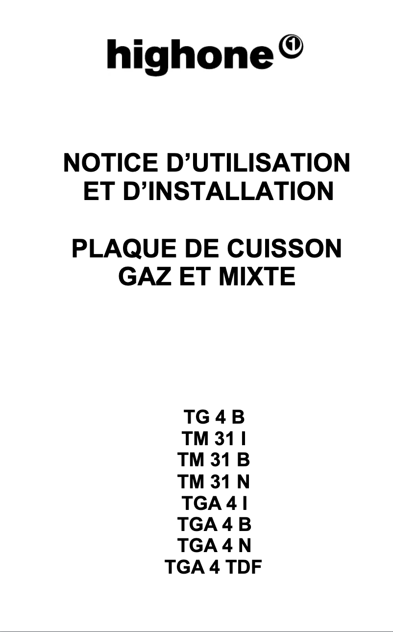 Imagen de la primera página del manual del dispositivo TG 4 B
