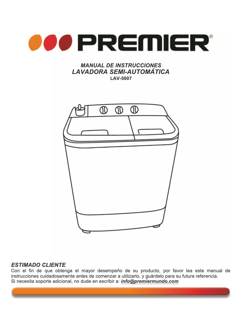 Página 1 del manual Manual de usuario Premier LAV-5007