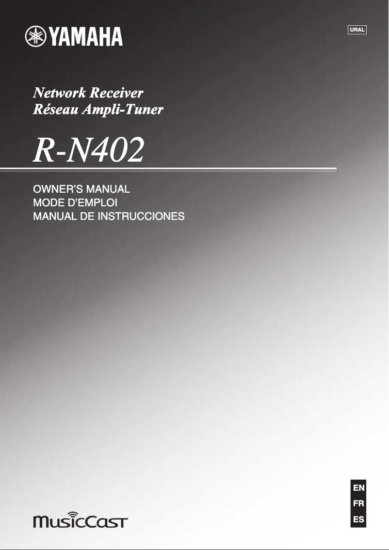 Imagen de la primera página del manual del dispositivo MusicCast R-N402