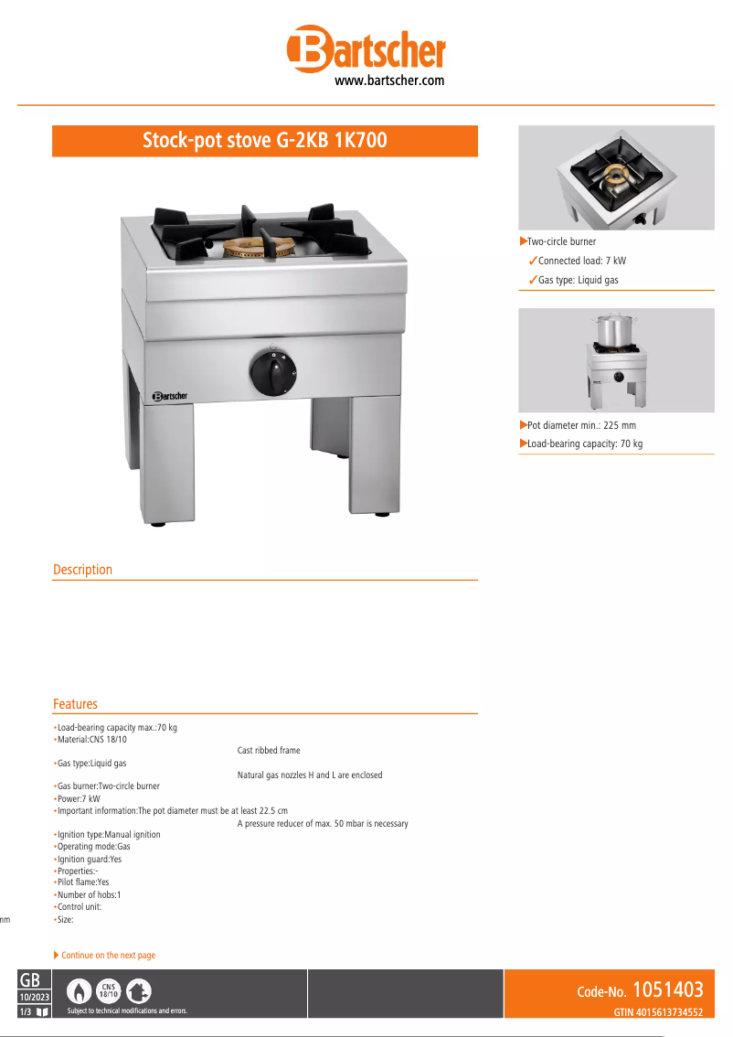 Imagen de la primera página del manual del dispositivo G-2KB 1K700