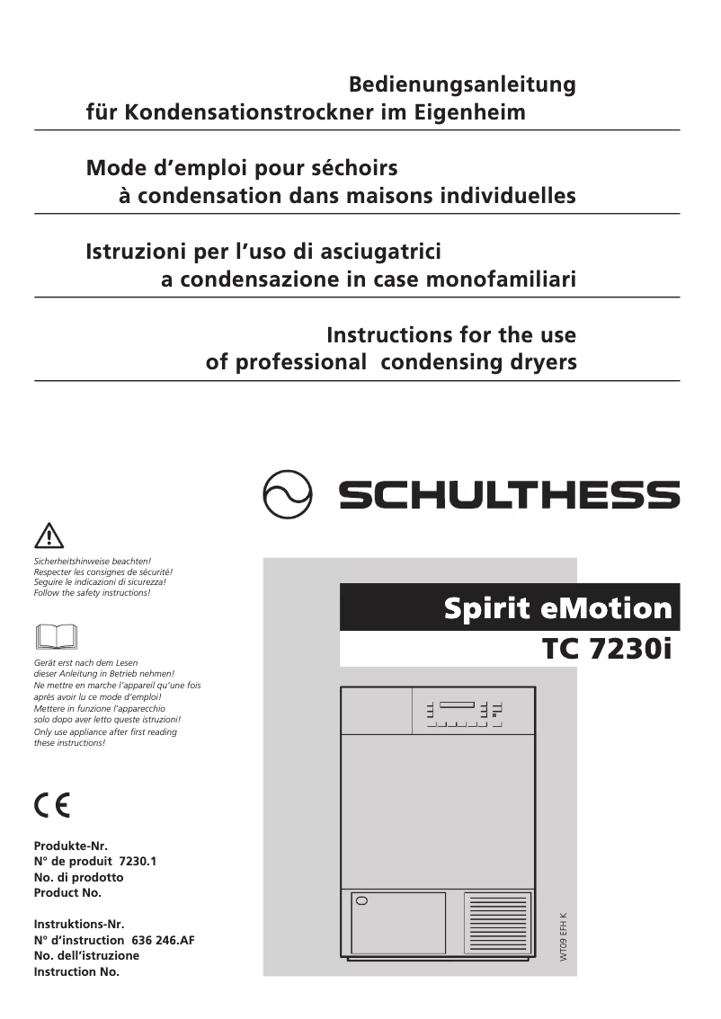 Imagen de la primera página del manual del dispositivo Spirit eMotion TC 7230i