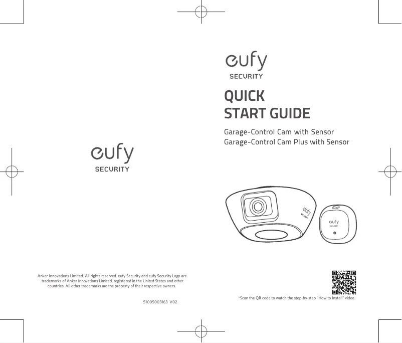 Imagen de la primera página del manual del dispositivo Garage-Control Cam E120