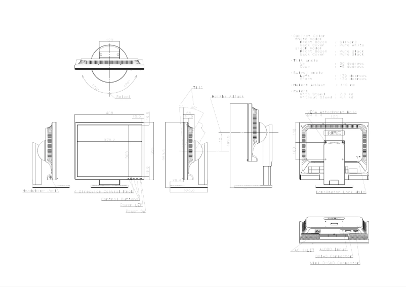 Imagen de la primera página del manual del dispositivo MultiSync EA191M