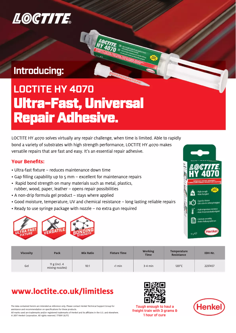 Página 1 del manual Manual de usuario Loctite HY 4070
