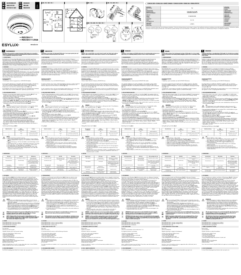 Página 1 del manual Manual de usuario Esylux PROTECTOR K 9 V Lithium
