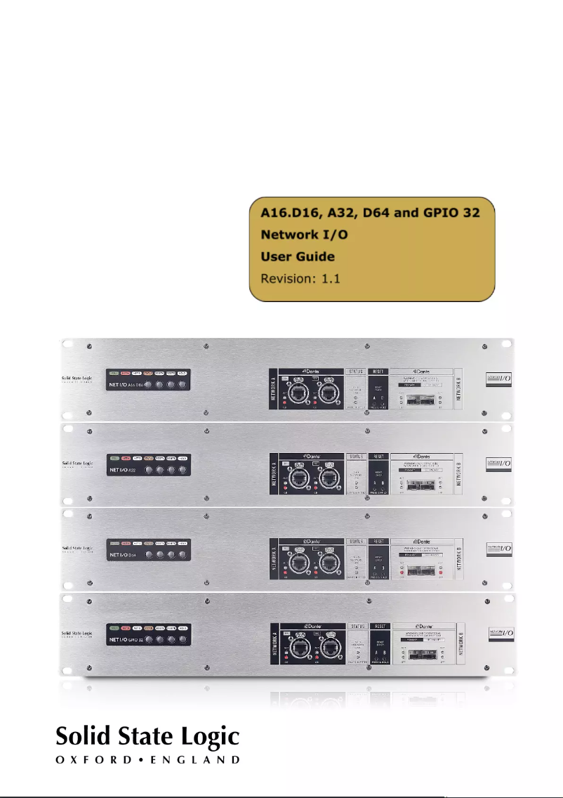 Página 1 del manual Manual de usuario Solid State Logic D64